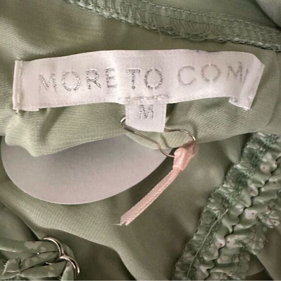 More To Come X Revolve Janet Ruched Mini Dress in Green Pistachio Floral Medium - Picture 8 of 8